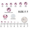 Picture of 3792 Pcs Pink Flatback Rhinestones Set for Nail, Art, Crafts, Makeup, Tumblers Glitter Round with Tweezers and Picking Pen(SS6~SS20)