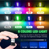 Picture of Ouzorp 4 Pcs Mini USB LED Light, 8 Colors RGB Car LED Interior Lighting DC 5V Smart USB LED Atmosphere Light Laptop Keyboard Light Home Office Decoration Night Lamp Adjustable Brightness