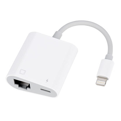 Picture of RJ45 Ethernet Adapter for lPhone[Compatible with Apple MFi Certified],10/100Mbps,Support iOS 15, Ethernet Adapter with Charge Port