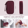 Picture of FYY Electronic Organizer, Travel Cable Organizer Bag Pouch Electronic Accessories Carry Case Portable Waterproof Double Layers Storage Bag for Cable, Charger, Phone, Earphone, Medium Size -Wine Red