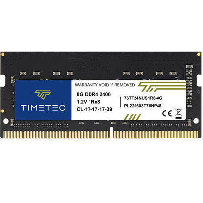 Picture of Timetec 8GB DDR4 2400MHz (DDR4-2400) PC4-19200 (PC4-2400T) Non-ECC Unbuffered 1.2V CL17 1Rx8 Single Rank 260 Pin SODIMM Laptop Notebook PC Computer Memory RAM Module Upgrade (8GB)