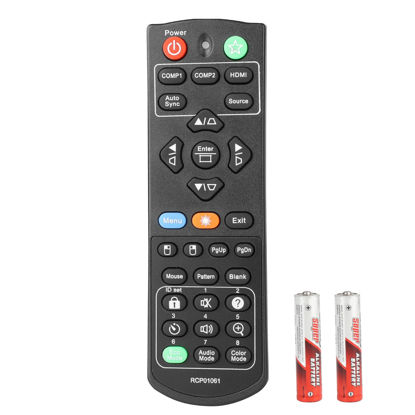 Picture of RCP01061 Remote Control Compatible with ViewSonic DLP Projector PJD5153 PJD5154 PJD5254 PJD5151 PJD5155 PJD5250 VS15872 VS15871 VS15873 VS14115 Replacement Controller with Batteries