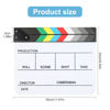 Picture of Brandon-dy 10“x12”Acrylic Film Movie Directors Clapboard,Hollywood Filming Slate Movie Clapboard,Movie Film Clap Board，Cut Action Scene Board for Films