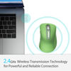Picture of memzuoix 2.4G Wireless Mouse, 1200 DPI Mobile Optical Cordless Mouse with USB Receiver, Portable Computer Mice Wireless Mouse for Laptop, PC, Desktop, MacBook, 5 Buttons (Mint Green)