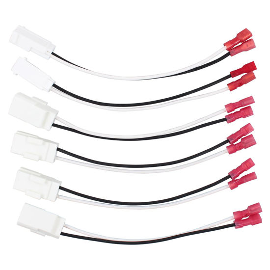 Picture of NewYall Pack of 6 Dash Tweeter Door Speaker Wire Harness Adapter