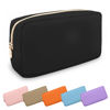 Picture of Waterproof Small Makeup Bag Pouch for Purse,Nylon Travel Toiletry Storage Bag Cute Preppy Cosmetic Bag for Women Girl,Waterproof Makeup Organizer Bag Skincare Bag Purse with Zipper(Small-Black)