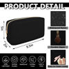 Picture of Waterproof Small Makeup Bag Pouch for Purse,Nylon Travel Toiletry Storage Bag Cute Preppy Cosmetic Bag for Women Girl,Waterproof Makeup Organizer Bag Skincare Bag Purse with Zipper(Small-Black)