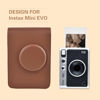 Picture of Rieibi Instax Mini EVO Case - Vintage PU Leather Protective Case for Fujifilm Instax Mini EVO Instant Camera - Full Cover with Adjustable Shoulder Strap - Brown