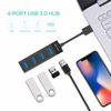 Picture of 4-Port USB 3.0 Hub, KEYMOX Compact Size Data USB Hub for MacBook, Mac Pro, Mac Mini, iMac, Surface Pro, XPS, PC, Flash Drive, Mobile HDD (Charging Not Supported)