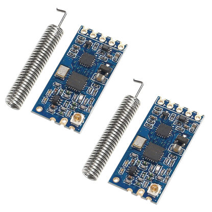 Picture of 2pcs HC-12 433Mhz SI4463/SI4438 Wireless Serial Port Module 1000M Replace Bluetooth with Antenna