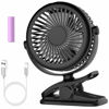 Picture of Cambond Baby Stroller Fan Clip - On Fans Battery Powered Rechargeable Baby Fan with 3 Adjustable Speed Desk Table Portable USB Small Fan for Travel Camping Fishing Boating