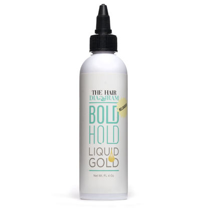 Picture of The Hair Diagram - Bold Hold Liquid Gold Reloaded - Glueless Lace Gel - Temporary Hold For Wigs and Hair Systems - Styling Agent For Baby Hairs - Non Toxic - Aerosol & Alcohol Free - Water Based Formula - 4oz