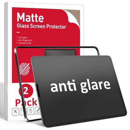 Picture of Ambison [2 Pack Matte Glass Screen Protector Compatible with iPad Air 5th Generation 2022 10.9 inch, [Install Frame] Anti Glare/Fingerprint Free/Bubble Free/9H Tempered Glass iPad Air 5