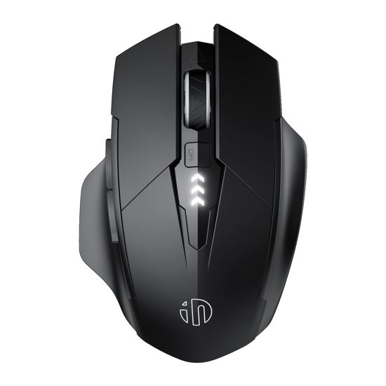 Picture of INPHIC Bluetooth Mouse [Upgraded: Battery Level Visible], Rechargeable Wireless Mouse Multi-Device (Tri-Mode:BT 5.0/4.0+2.4Ghz) with Silent,Black