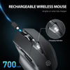 Picture of INPHIC Bluetooth Mouse [Upgraded: Battery Level Visible], Rechargeable Wireless Mouse Multi-Device (Tri-Mode:BT 5.0/4.0+2.4Ghz) with Silent,Black