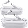 Picture of 2 Pack 33ft/10M Power Extension Cable, 2PCS DC 12V Power Adapter Extension Cord 2.1mm x 5.5mm, Compatible with 12V DC Adapter Power Supply or Wall Charger for CCTV Security Camera IP Camera(White)