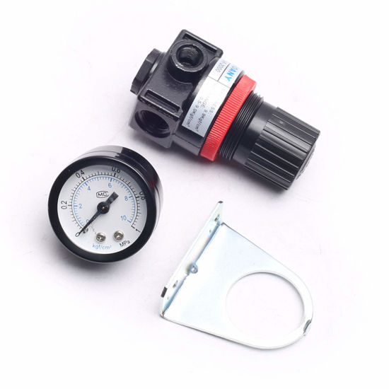 Picture of DEVMO Air Control Compressor Pressure Gauge Relief Regulating Regulator Valve AR2000 Aluminum Alloy with Gauge