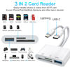 Picture of SD Card Reader for iPhone/iPad, Lightning + USB C Connector to SD/TF Card Reader Adapter Memory Card Reader for Micro SDXC,Micro SDHC,SDXC,SDHC,SD Cards,USB Disk, for iPhone/iPad/MacBook/Samsung