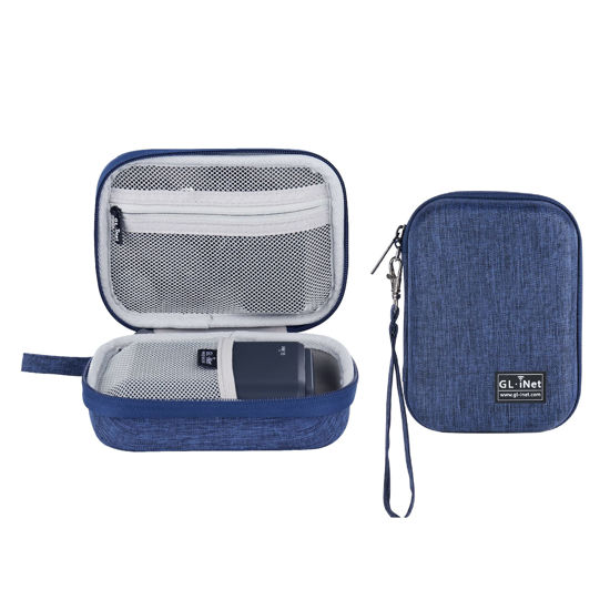 Picture of GL.iNet Gadget Organizer Case for Travel Routers GL-AXT1800/ MT3000/ SFT1200/ E750/ A1300, Chargers, Cables, and Accessories, Durable Pouch, Hand-carry EVA bag, Anti-shock, Water Resistant (Blue)