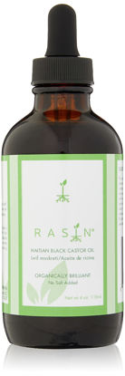 Picture of Rasin Castor Oil Organically Brilliant Haitian Black Castor Oil, Original, 4 Fluid Ounces, Pack of 1.