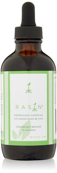 Picture of Rasin Castor Oil Organically Brilliant Haitian Black Castor Oil, Original, 4 Fluid Ounces, Pack of 1.