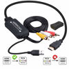 Picture of HDMI to RCA Converter, HDMI to RCA Cable, 1080P HDMI to AV Adapter Cable Supports NTSC for TV Stick, Roku, Chromecast, Apple TV, PC, Laptop, Xbox, HDTV, DVD Etc