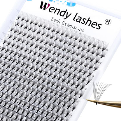 Picture of Premade Fans Eyelash Extensions Eyelash Extension 320PCS Promades Eyelash Fans 8D/10D/12D Lash Extension 0.07mm C/D Curl Pre Made Fans Eyelash Mixed Length 9-16/13-20mm Eyelash Extensions(10D-0.07-C, 1320mm Mixed Tray)