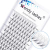 Picture of Volume Lash Extensions 6D 8D 10D Premade Fans Eyelash Extensions 0.07mm Thickness C/D Curl Short Stem Premade Volume Eyelash Extensions Pointed Base Fans by WENDY LASHES(6D-0.07-D, 14-20mm Mixed Tray)