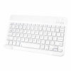 Picture of JUQITECH Ultra-Slim Wireless Bluetooth iPad Keyboard Universal Rechargeable Keyboard for iPad 10.2/iPad Pro/iPad Air/Samsung Galaxy Tab A8/A7 Lite/S6 Lite/S8/S7 iOS Android Windows Devices, White