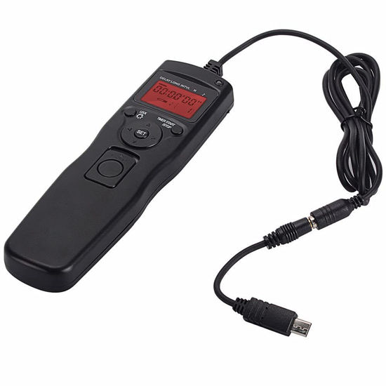 Picture of ABUYCS Camera Shutter Release Wired LCD Timer Remote Control Intervalometer Time-Lapse Photography Device Compatible for Sony Alpha A7 A7S A7R A3000 A7M2 A7R2 A7II A7III A7RIII A7SIII A6000