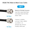 Picture of MOOKEERF TNC Male to TNC Male Coax Cable 15FT, 50 Ohm RG58 Coaxial Cable with TNC Connectors for GPS Navigation Antenna,RTK Surveying Antenna,Wireless mic System