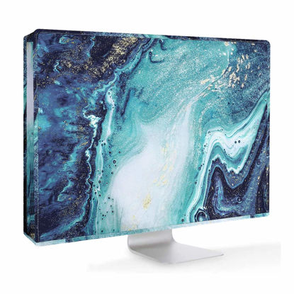 Picture of MOSISO Monitor Dust Cover 26, 27, 28, 29 inch Anti-Static Dustproof LCD/LED/HD Panel Case Computer Screen Protective Sleeve Compatible with iMac 27 inch, 26-29 inch PC, Desktop and TV, Creative Marble