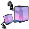 Picture of Car Dashboard & Windshield Tablet Mount Holder, 360° Rotation Window Dash Stand for iPad Pro 12.9/11/10.5/9.7/Air/Mini, Samsung Galaxy Tab, 4.7-12.9" Tablets & Phone, TPU Suction Cup Sticky Gel & Pad