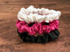 Picture of Celestial Silk Mulberry Silk Scrunchies for Hair (Small, Hot Pink, Black, White)