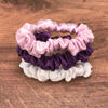 Picture of Celestial Silk Mulberry Silk Scrunchies for Hair (Small, Plum, Pink, White)