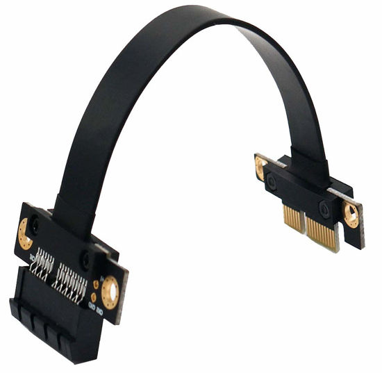 Picture of Sintech PCI-e Express 1X Riser Extender Extension Card with 20CM High Speed Flex Cable