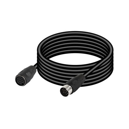 Picture of CERRXIAN DIN 13 PIN Male to Female Electrical Signal Control Cable, UL2919 OD9.0MM 13 PIN Extension Cable (M-F) (3m Black)