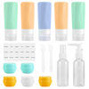 Picture of Beveetio Travel Bottles TSA Approved 15 Pack,2.9oz Silicone Refillable Size Containers, BPA Free Travel Tubes Toiletries for Cosmetic Shampoo Cream Conditioner Lotion Soap