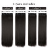 Picture of Straight Hair Extensions Natural Black 4Pcs Clip in Hair Extensions Soft Extensions for Women 20 Inches Thick Hair Extensions Clip In(4pcs, 20Inch, 2#)