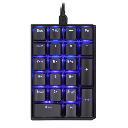 Picture of MOTOSPEED K23 Mechanical Numeric Keypad Blue Switch Wired 21 Keys Mini Numpad Portable Keypad Backlight Gaming Keypad Extended Layout for Cashier
