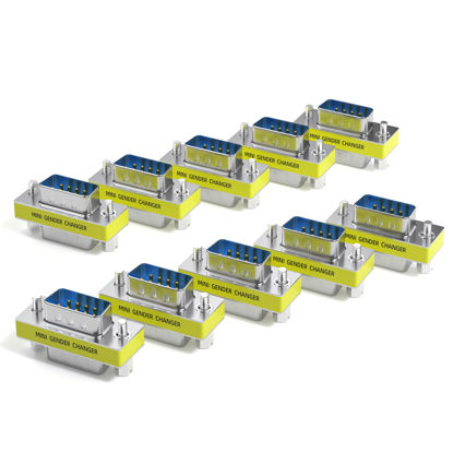 Picture of DriverGenius RD232M2M-10A DB9 Serial RS232 COM Gender Changer for USB to RS232 Serial Cable Adapter (Male/Male)