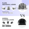 Picture of BEYELIAN Lash Clusters Pack of 2, 96 Individual Cluster Lashes, 10-16mm DIY Eyelash Extension Natural Look Reusable Glue Bonded Transparency Super Thin Band (Style5 0.07 Mix Clear Band)