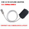 Picture of Warmstor SATA/PATA/IDE Hard Drive to USB 2.0 Adapter Converter Cable for 2.5" 3.5" Hard Disk HDD SSD with External AC Power Supply, Compatible with All Computer System PC Desktop Laptop