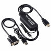 Picture of VGA to HDMI Cable, VGA to HDMI Adapter Cable with Audio for Connecting Old PC, Laptop with a VGA Output to New Monitor, Display, HDTV with HDMI Input (Male to Male)