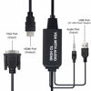 Picture of VGA to HDMI Cable, VGA to HDMI Adapter Cable with Audio for Connecting Old PC, Laptop with a VGA Output to New Monitor, Display, HDTV with HDMI Input (Male to Male)