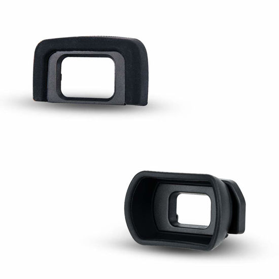 Picture of JJC 2 Types Viewfinder Eyecup Eyepiece for Nikon D780 D750 D610 D3500 D3400 D5600 D5500 D7500 D7200, Soft Long Design + Original Eyeshade Replaces Nikon DK-25/20/21/23/24/28 Eye Cup