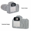 Picture of JJC 2 Types Viewfinder Eyecup Eyepiece for Canon 7D Mark II 5D Mark III IV 5Ds 1D Mark III IV 1Dx Mark II III 1Ds Mark III, Soft Long Design + Orignal Eyeshape Replaces Canon Eg Eye Cup