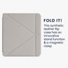 Picture of kwmobile Origami Case Compatible with Kobo Libra 2 - Case Ultra Slim Fit PU Leather Cover with Stand - Silver