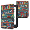 Picture of kwmobile Case Compatible with Kobo Clara 2E / Tolino Shine 4 Case - eReader Cover - Library Motto Multicolor