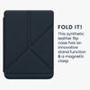 Picture of kwmobile Origami Case Compatible with Kobo Clara 2E / Tolino Shine 4 Case - Slim PU Leather Cover with Stand - Dark Blue